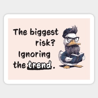 Trend Following Trader Mindset Quote Sticker
